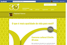 Clinlife - 30 Anos | Aplicativo para Facebook | 2012